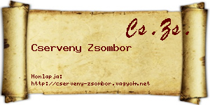 Cserveny Zsombor névjegykártya