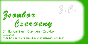 zsombor cserveny business card